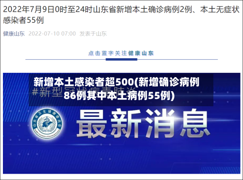 新增本土感染者超500(新增确诊病例86例其中本土病例55例)-第2张图片