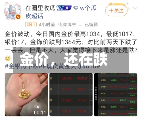 金价,还在跌